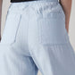 Women's Light Blue Loose Fit High Rise Cargos - 20 View