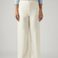 Women's Off White Loose Fit High Rise Trousers - Front View