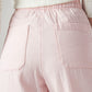 Women's Light Pink Loose Fit High Rise Cargos - Detail View