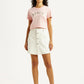 Women's White Regular Fit Mid Rise Skort - Front View