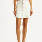 Women's White Regular Fit Mid Rise Skort - Front View