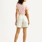 Women's White Regular Fit Mid Rise Skort - Back View