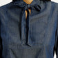 Women's Solid Blue Tie-Neck Top - Detail View