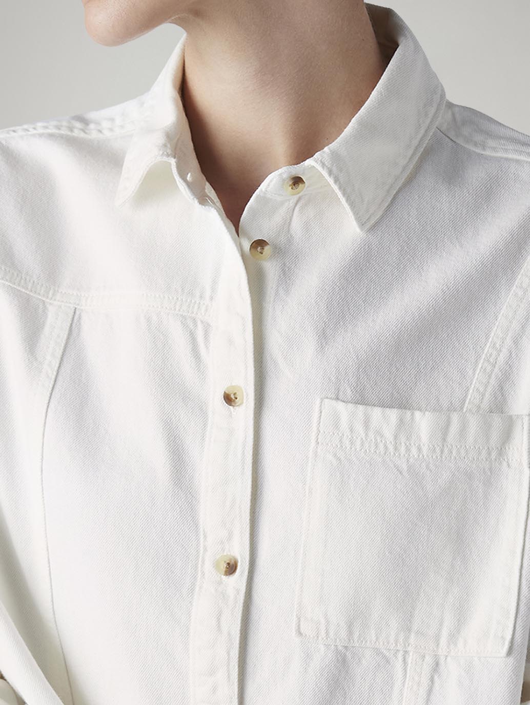 Women's Solid Regular Fit Shirt - Detail View
