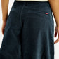 Women's Navy Blue Barrel Loose Fit Mid Rise Trousers - Detail View