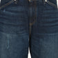 Women's Blue Barrel Loose Fit Mid Rise Jeans - detail View