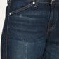 Women's Blue Barrel Loose Fit Mid Rise Jeans - detail View