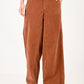 Women's Brown Loose Fit High Rise Trousers - front View
