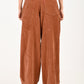 Women's Brown Loose Fit High Rise Trousers - back View