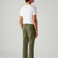 Men's Olive Relaxed Fit Mid Rise Tech Pant - Back View