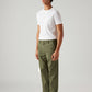 Men's Olive Relaxed Fit Mid Rise Tech Pant - Side View