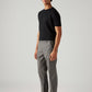 Men's Grey Relaxed Fit Mid Rise Tech Pant - Side View