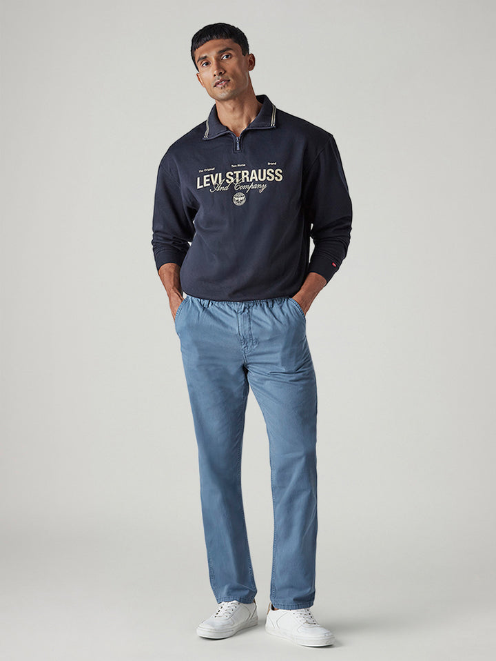 Men's Blue Authentic Relaxed Fit Mid Rise Tech Pant