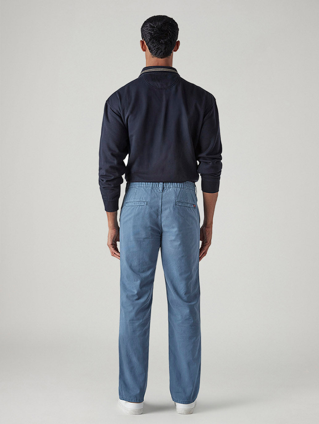 Men's Blue Authentic Relaxed Fit Mid Rise Tech Pant - 20 View