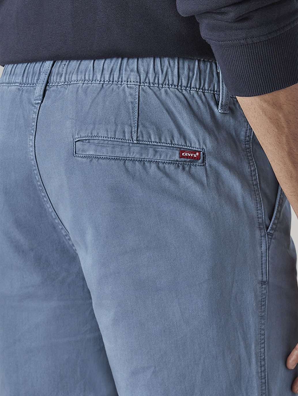 Men's Blue Authentic Relaxed Fit Mid Rise Tech Pant - 20 View