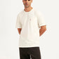 Men's Solid Off White Slim Fit T-shirt - Styleshot View