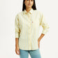 Women's Striped Yellow Relaxed Fit Shirt - Front View