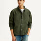 Men's Solid Dark Green Slim Fit Shirt - Styleshot View