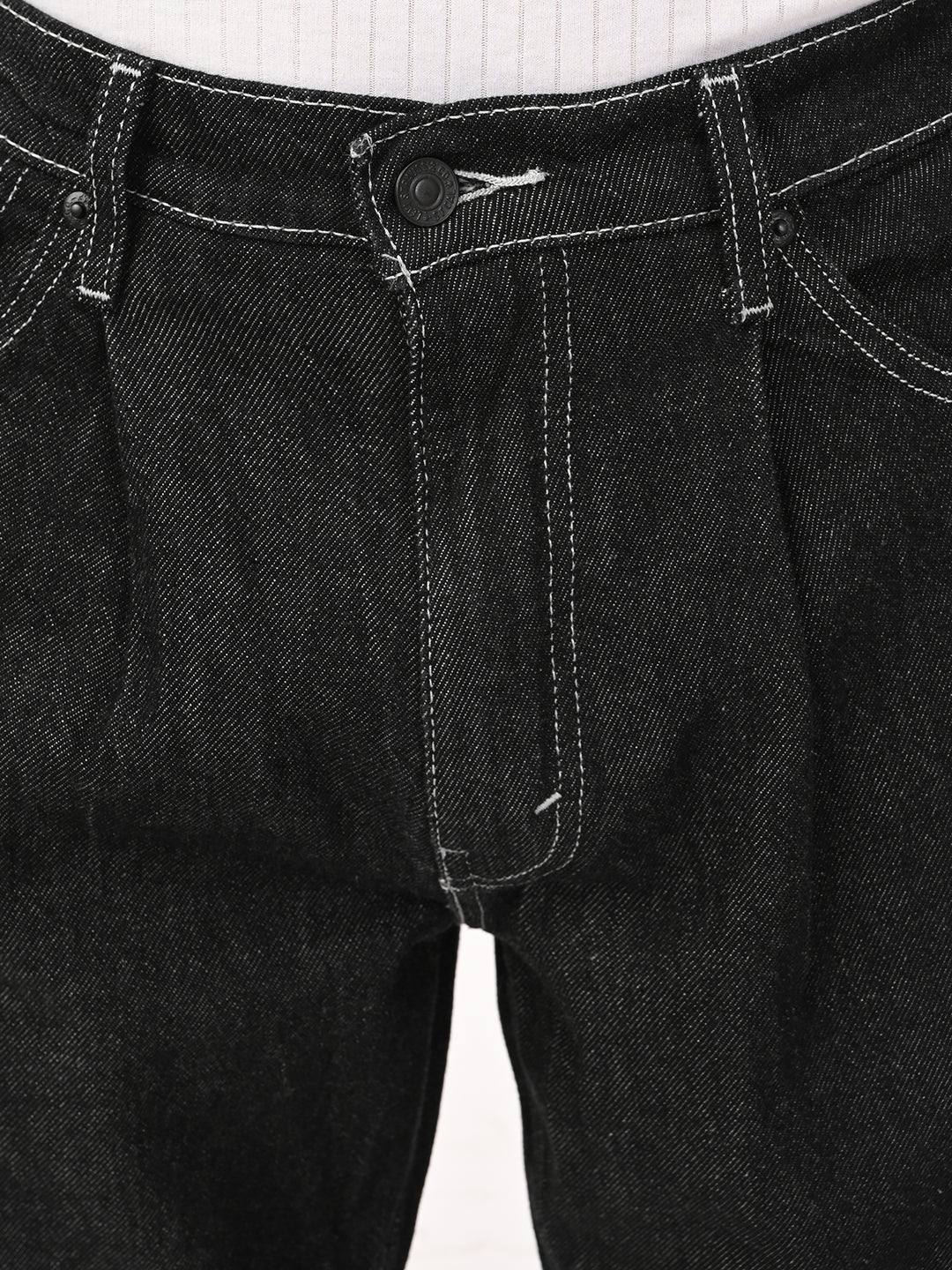 Men's 578 Black Baggy Fit Mid Rise Jeans - detail View