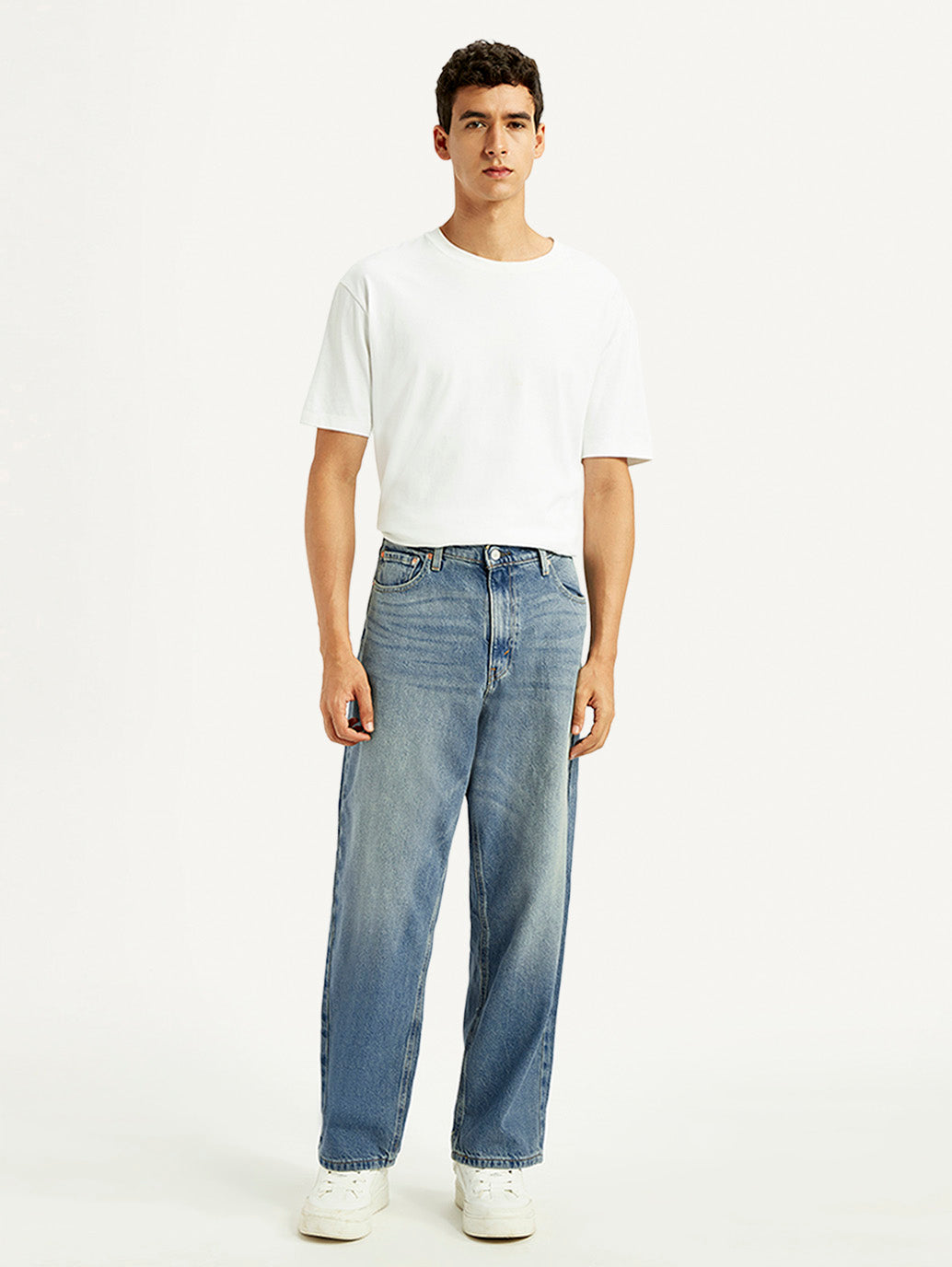 Men's 578 Blue Loose Fit Mid Rise Jeans - Front View