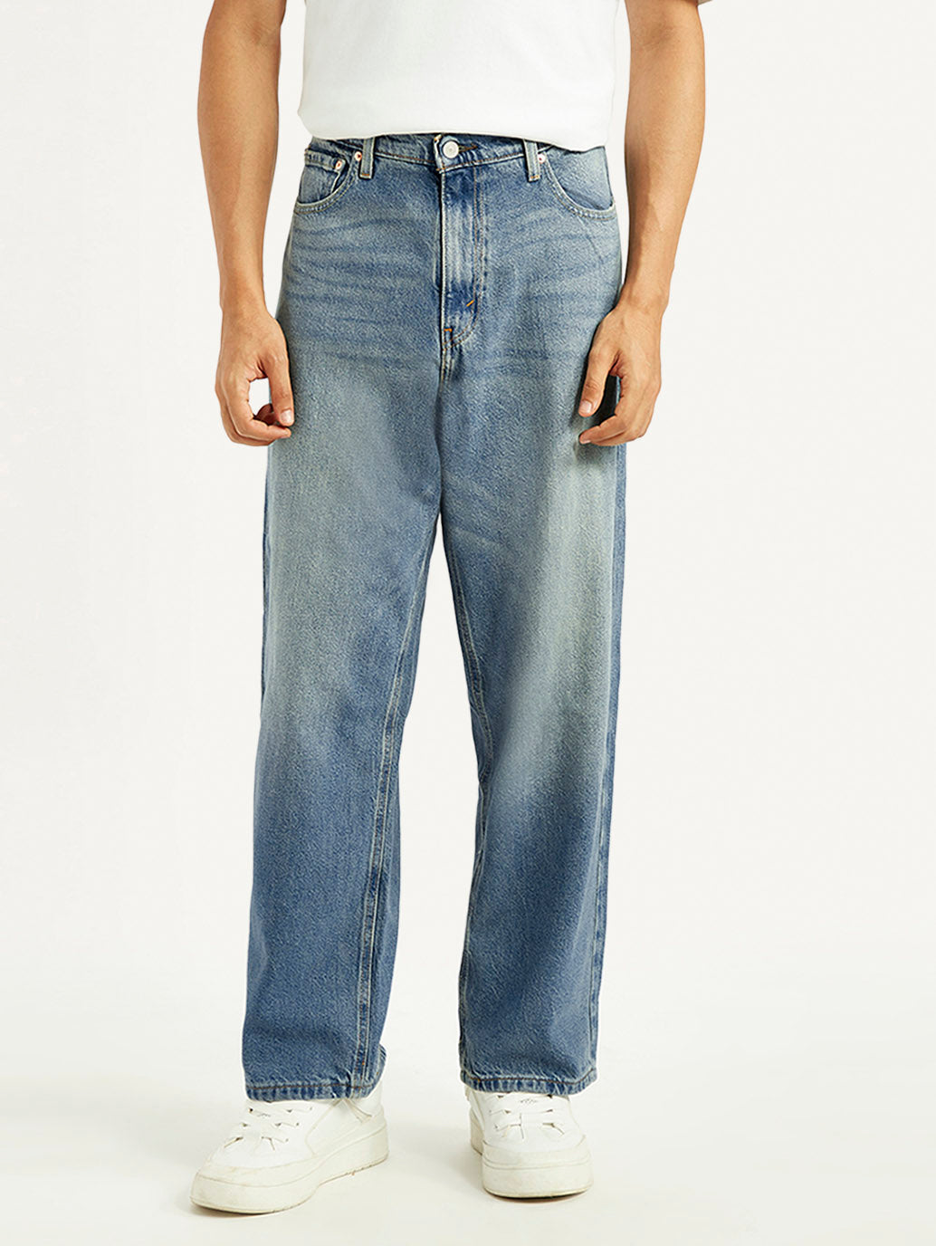 Men's 578 Blue Loose Fit Mid Rise Jeans - Front View