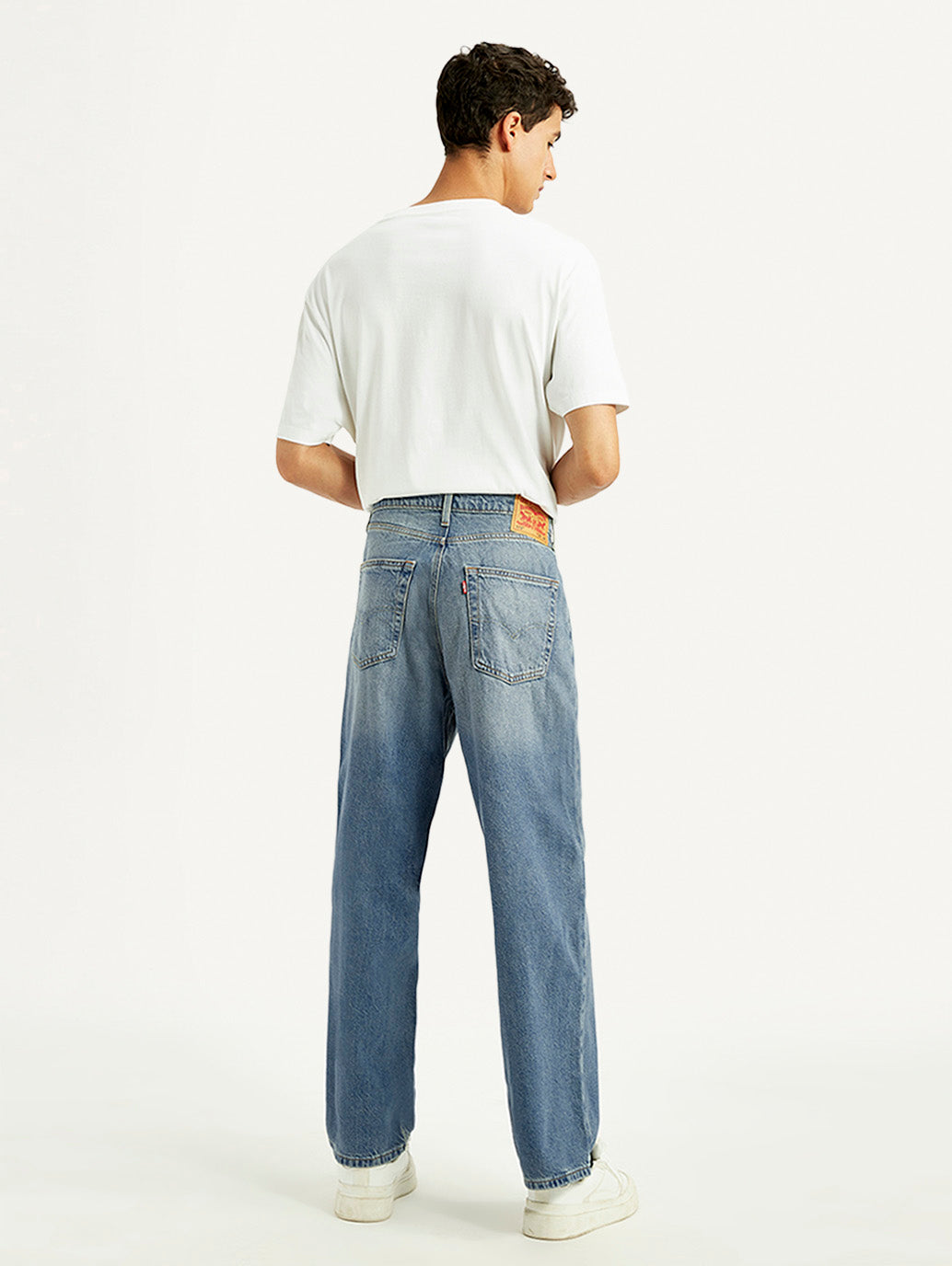 Men's 578 Blue Loose Fit Mid Rise Jeans - Back View