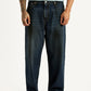 Men's 578 Dark Blue Baggy Fit Mid Rise Jeans - Front View
