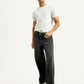 Men's Extra Baggy Fit Wide Leg Charcoal Grey Jeans - Elevated View