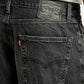 Men's Extra Baggy Fit Wide Leg Charcoal Grey Jeans - Detail View