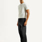 Men's Extra Baggy Fit Wide Leg Charcoal Grey Jeans - Side View