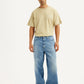 Men's Light Blue Extra Baggy Loose Fit Mid Rise Jeans - Front View