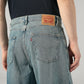 Men's Blue Extra Baggy Fit Mid Rise Jeans - 20 View