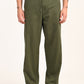 Men's Olive Baggy Fit Trousers - front View