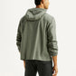 Men's Solid Green Relaxed Fit Linen Jacket - Back View