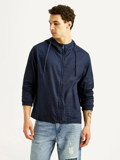 Men's Solid Navy Jacket