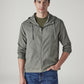 Men's Solid Olive Linen Hooded Shacket - 20 View