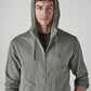 Men's Solid Olive Linen Hooded Shacket - 20 View