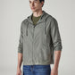 Men's Solid Olive Linen Hooded Shacket - 20 View