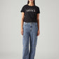 Women's Blue Loose Fit High Rise Jeans - Front View