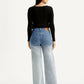 Women's Light Blue Flared Fit High Rise Jeans - Back View
