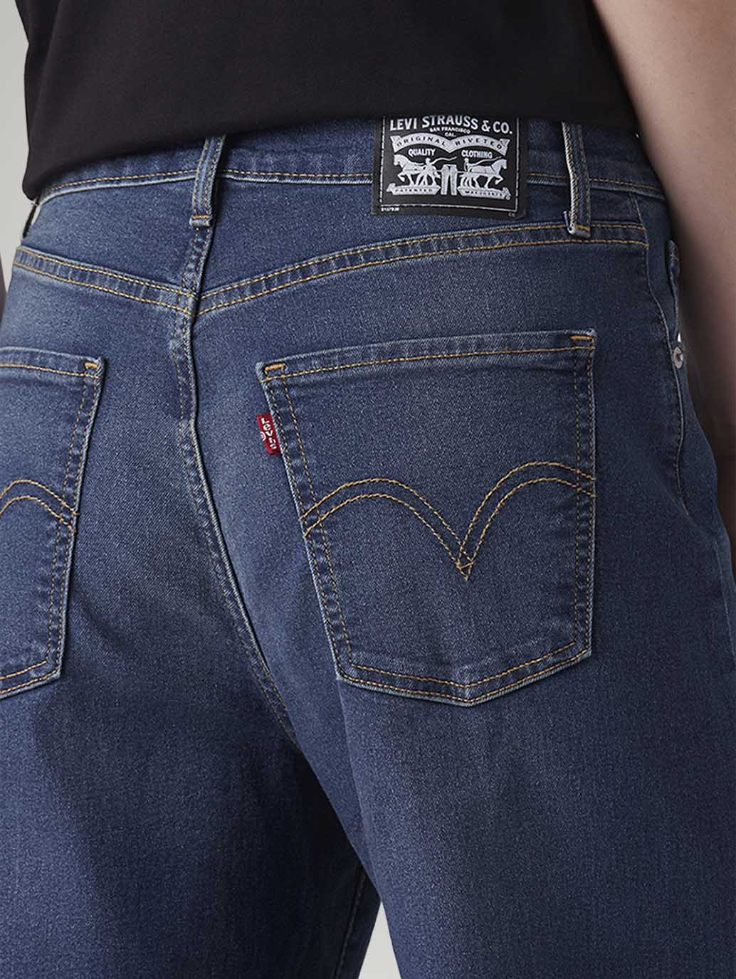 Women's Med Indigo Wide Leg Fit High Rise Tinted Jeans - 20 View