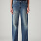 Women's Blue Mile High Wide Leg Fit High Rise Jeans - Front View