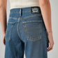 Women's Blue Wide Leg Fit High Rise Jeans - Detail View