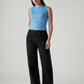 Women's Black Wide Leg Fit High Rise Mile High Jeans - Front View
