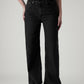 Women's Black Wide Leg Fit High Rise Mile High Jeans - Front View