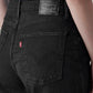 Women's Black Wide Leg Fit High Rise Mile High Jeans - Detail View