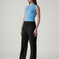 Women's Black Wide Leg Fit High Rise Mile High Jeans - Side View