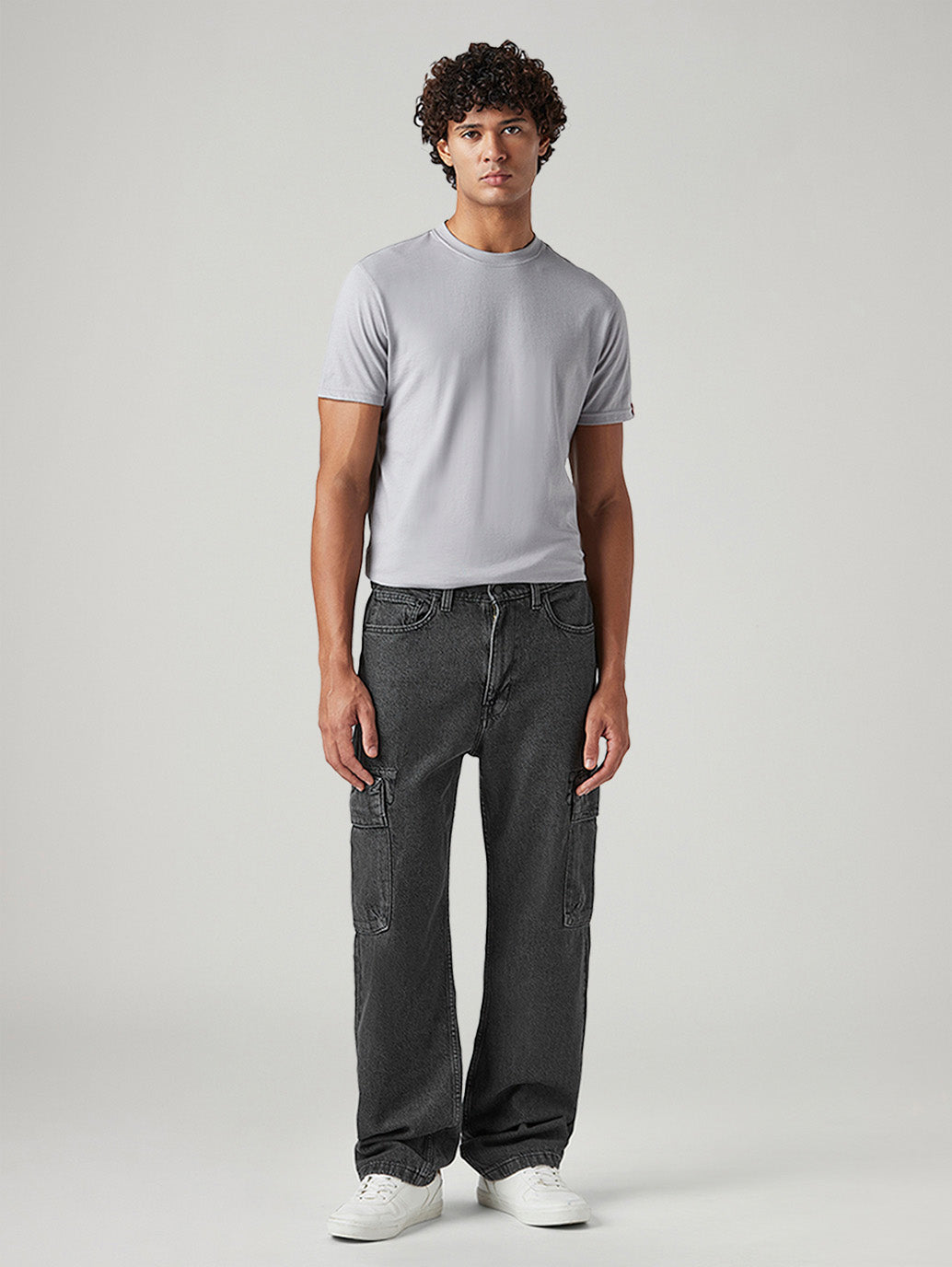 Men's 565 Charcoal Grey Loose Fit Mid Rise Cargos – Levis India Store
