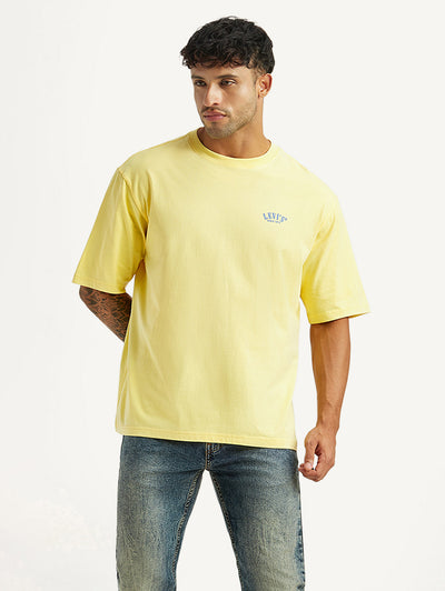 levi's Men's Typographic Print Yellow Loose Fit T-shirt-picture-19
