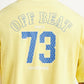 Men's Typographic Print Yellow Loose Fit T-shirt - Detail View